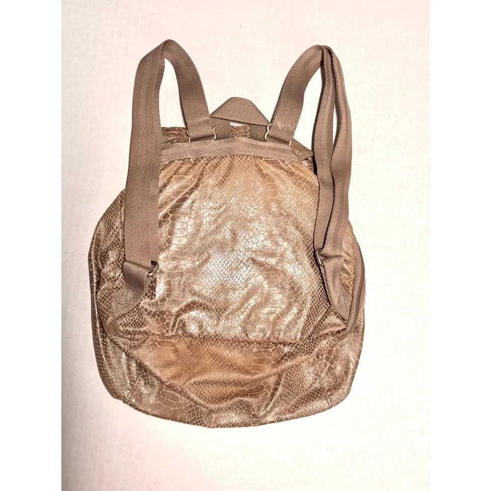 LESPORTSAC Small Backpack in Golden Foil Snake Print (Bx 3)